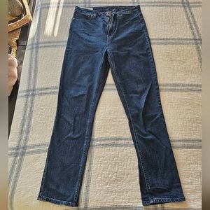 Gap sky high rise slim jean euc